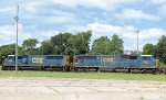 CSX 4526 & 4527 lead train L600-09 towards Raleigh Street